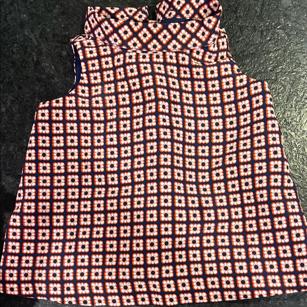 Janie and Jack navy and red with Geometric Pattern